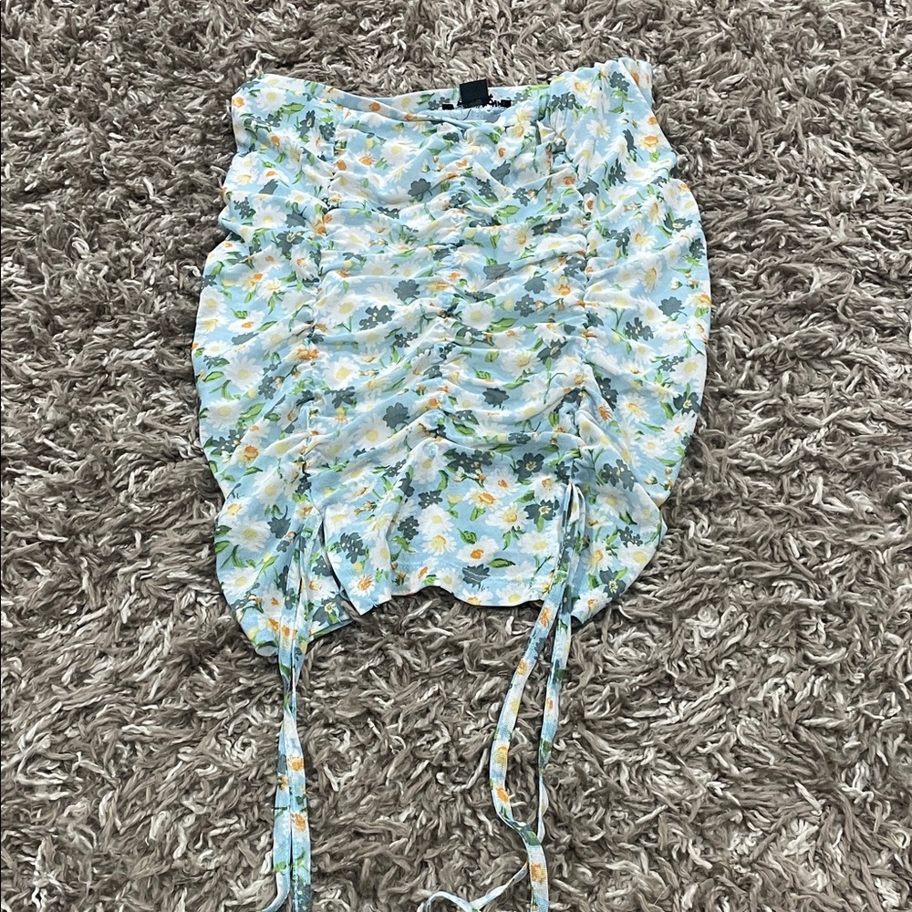 Fashion Nova Floral Ruched Women's Skirt size small